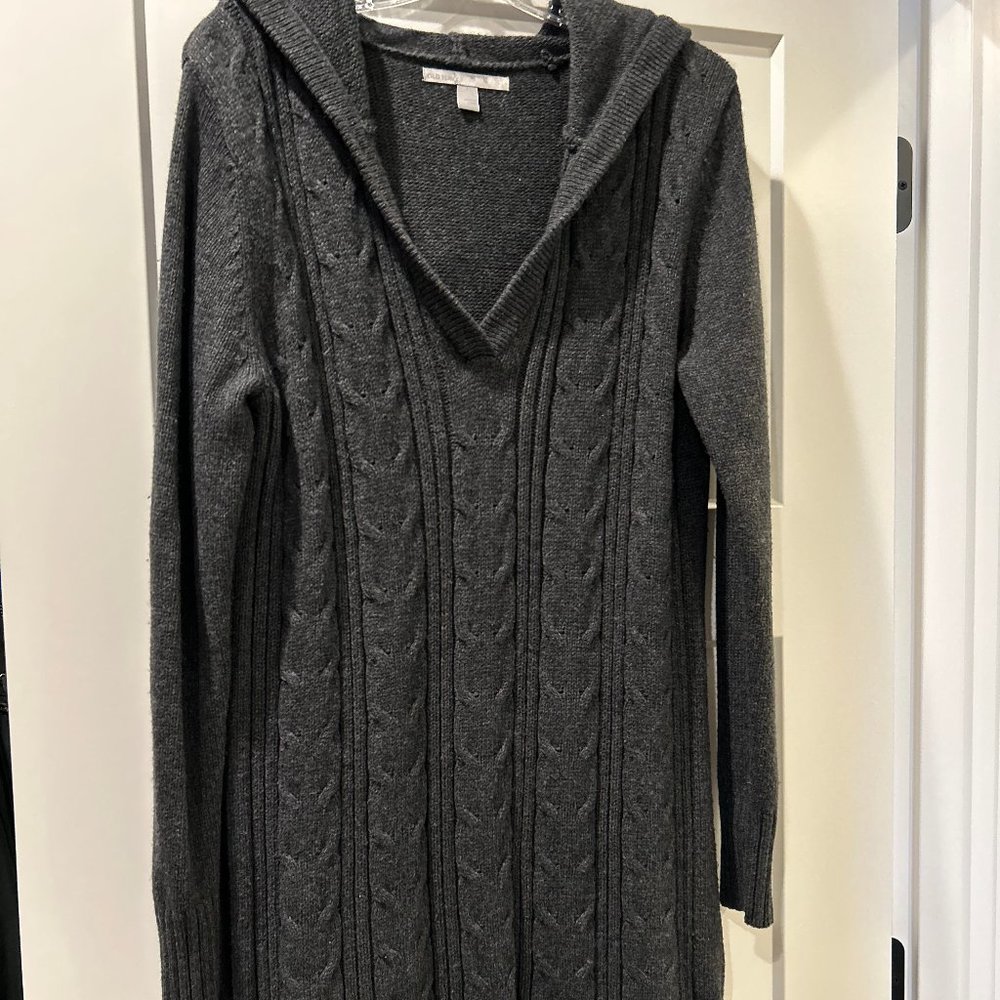 OLD NAVY, CABLE KNIT, GREY SWEATER DRESS, SIZE LG